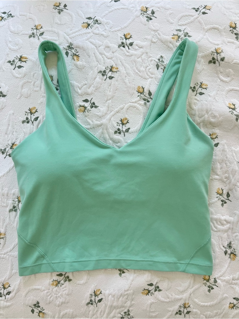 lululemon athletica Green V-Neck Sports Bra